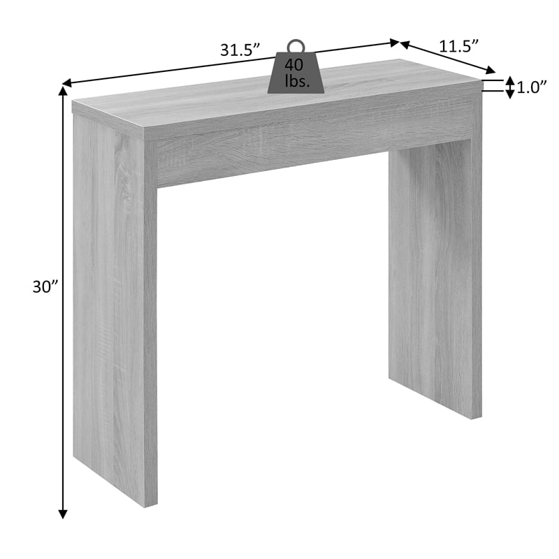 Pemberly Row Northfield Entryway Hall Table in Espresso Finish