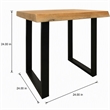 Pemberly Row Sycamore Rustic End Table with Live Edge in Natural Wood