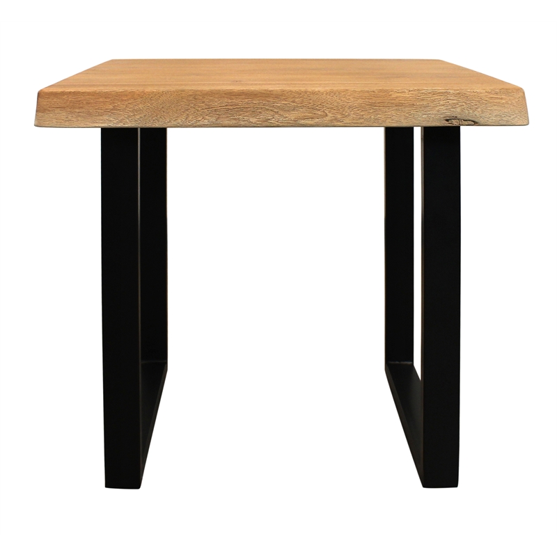 Pemberly Row Sycamore Rustic End Table with Live Edge in Natural Wood