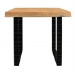 Pemberly Row Sycamore Rustic End Table with Live Edge in Natural Wood