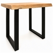 Pemberly Row Sycamore Rustic End Table with Live Edge in Natural Wood