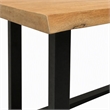 Pemberly Row Sycamore Rustic End Table with Live Edge in Natural Wood