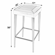 Pemberly Row Backless Bar Stool in Black Leather with Metal Frame