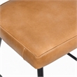 Pemberly Row Leather Counter Stool in Caramel Finish with Patchwork Design
