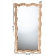 Pemberly Row Full-Length Floor Mirror with Handwoven Natural Rattan Frame