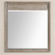 Pemberly Row Hazelwood Brown Pine Mirror with Beveled Frame