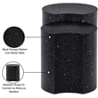 Pemberly Row 2 Piece Black Terrazzo Pattern Iron Metal End Table