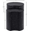 Pemberly Row 2 Piece Black Terrazzo Pattern Iron Metal End Table