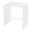 Pemberly Row 20 in Rectangular Acrylic Side Table in Clear Finish