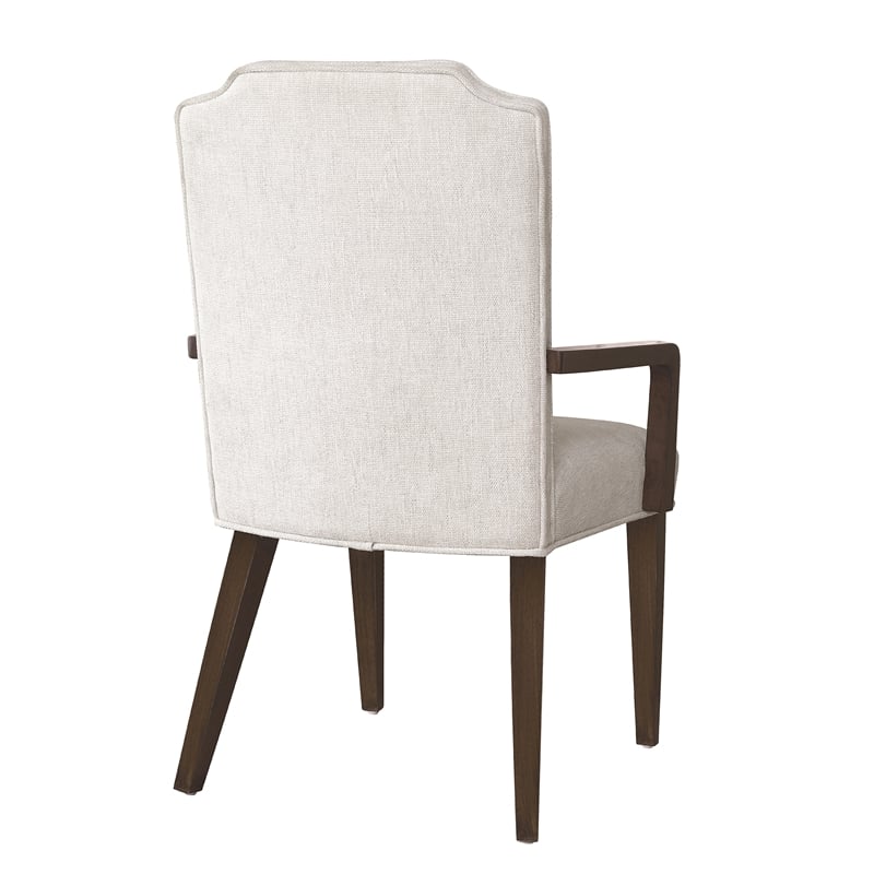 Pemberly Row Asher Upholstered Arm Chair Quilted White Fabric