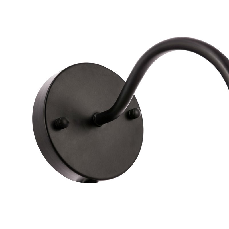 Pemberly Row 1-Light Metal and Glass Wall Sconce in Black and Clear