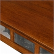 Pemberly Row Rustic Slate Recliner Wedge End Table in Rustic Oak