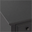 Pemberly Row Farmhouse Mirror in Solid Wood and Rustic Black Finish