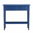 Pemberly Row Coastal Hall Console Table with Drawer in Navy Blue