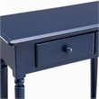 Pemberly Row Coastal Hall Console Table with Drawer in Navy Blue