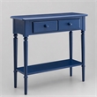 Pemberly Row Coastal Hall Console Table with Drawer in Navy Blue