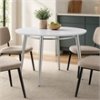 Pemberly Row Brooklyn Round Coffee Table with Brushed Nickel Frame
