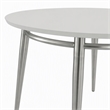 Pemberly Row Brooklyn Round Coffee Table with Brushed Nickel Frame