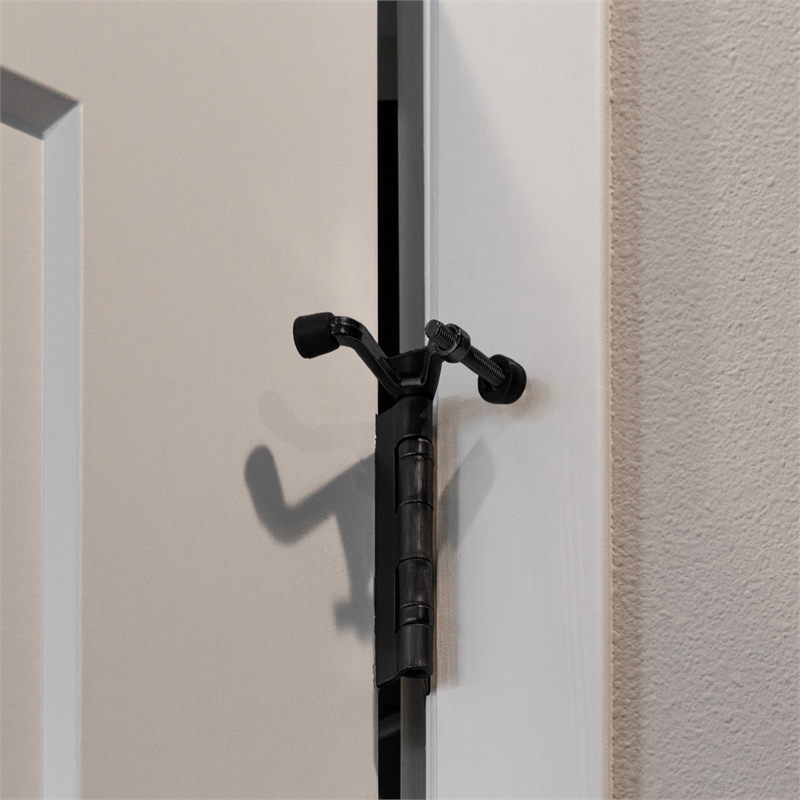 Pemberly Row Jumbo Hinge Pin Door Stop in Matte Black 10 Pack