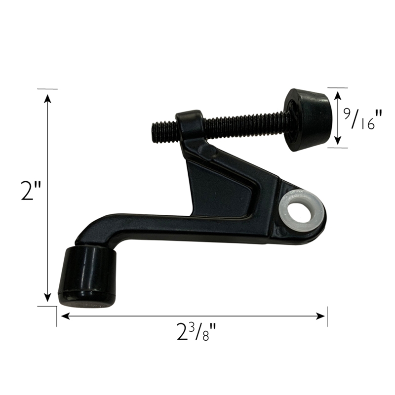 Pemberly Row Jumbo Hinge Pin Door Stop in Matte Black 10 Pack