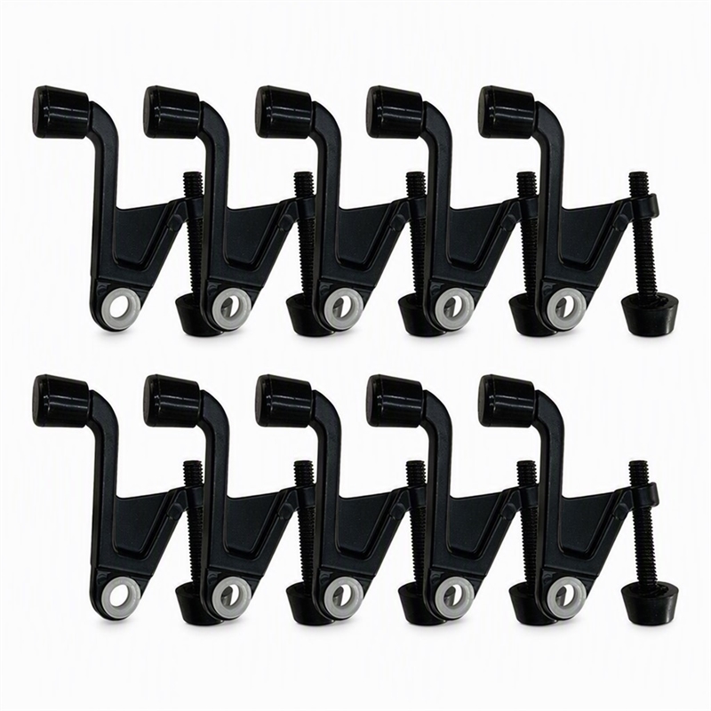 Pemberly Row Jumbo Hinge Pin Door Stop in Matte Black 10 Pack