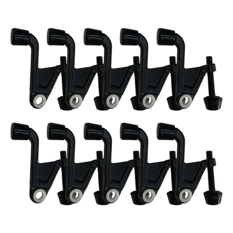 Pemberly Row Jumbo Hinge Pin Door Stop in Matte Black 10 Pack