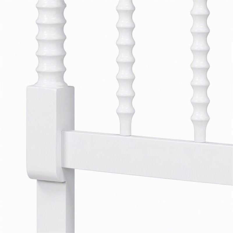 Pemberly Row Juliette Turned Spindle Wood Twin Headboard in White