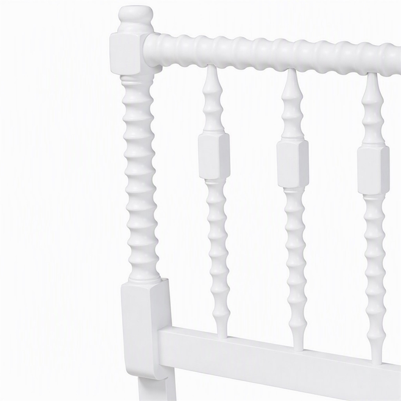 Pemberly Row Juliette Turned Spindle Wood Twin Headboard in White