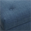 Pemberly Row Storage Ottoman with Nailhead Trim in Blue Fabric