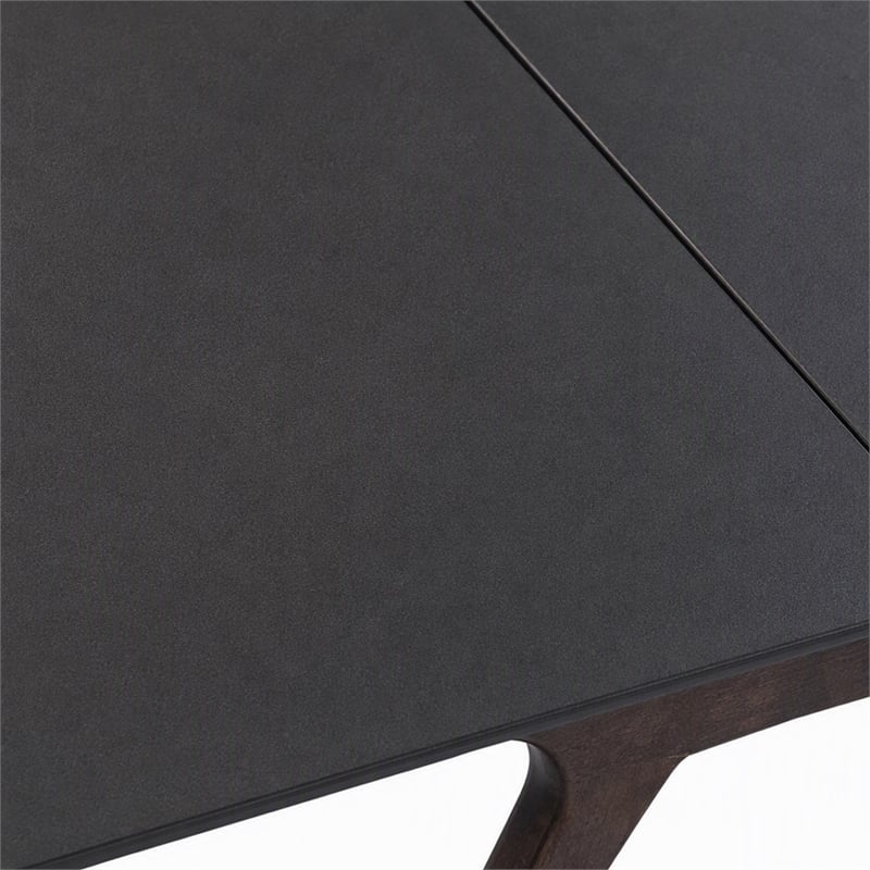 Pemberly Row Queen Platform Bed in Cappuccino Brown with MDF and Rubberwood