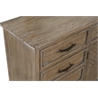 Pemberly Row Tybee Solid Pine 5-Drawer Dresser in Sand Finish