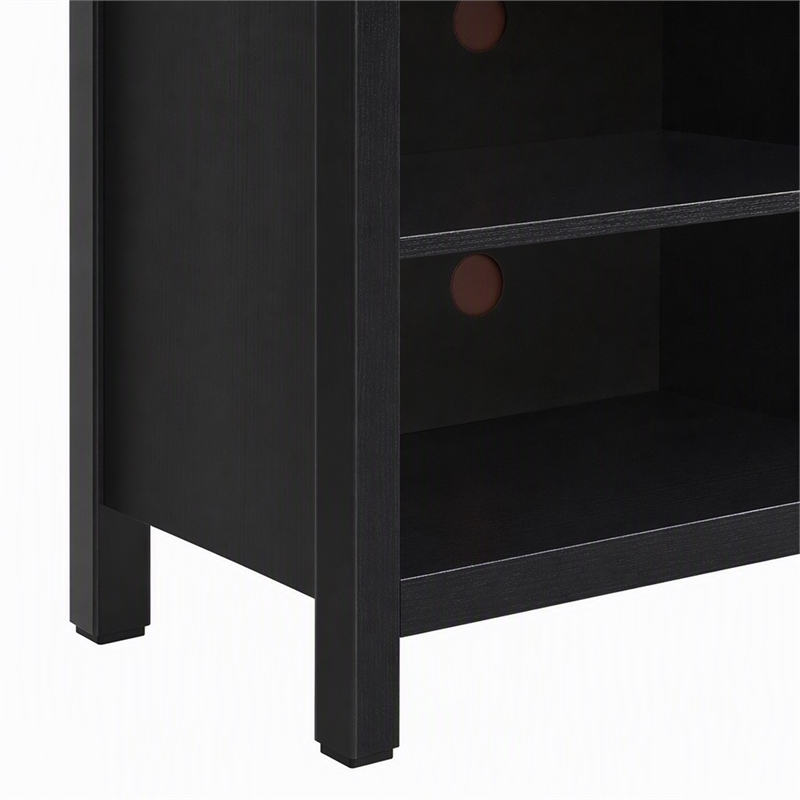 Pemberly Row Montana Highboy TV Stand for TVs up to 65 Inches in Black