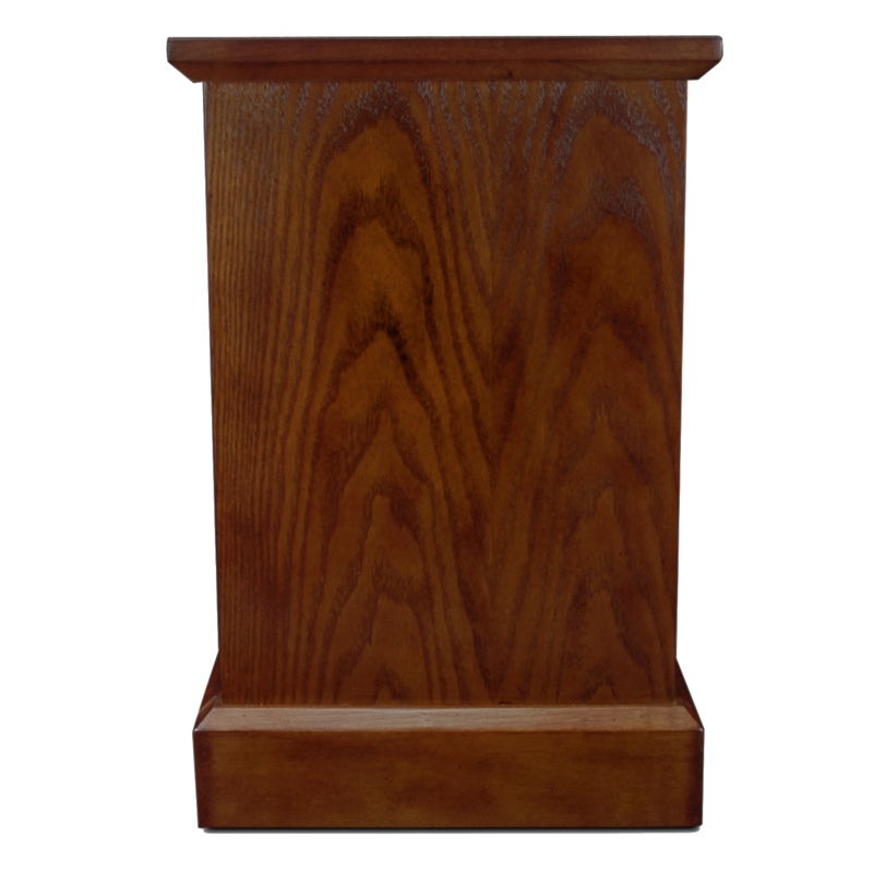 Pemberly Row Wood Mission End Table with Adjustable Shelf in Mission Oak