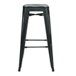 Pemberly Row 30 in Antique Black Metal Barstool 4-Pack