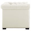 Pemberly Row Performance Velvet Accent Armchair in Ivory
