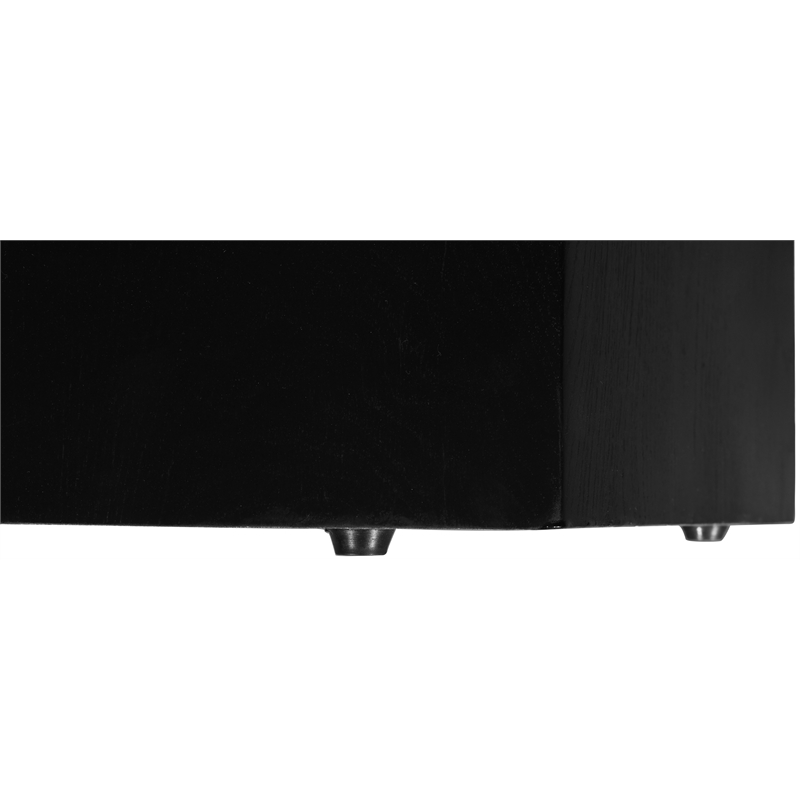 Pemberly Row 2-Piece Coffee Table in Black Oak Wood with Modular Design