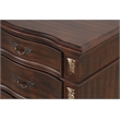 Pemberly Row 11-Drawer Dresser in Cherry Finish with Gold Accents