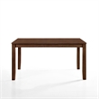Pemberly Row Rectangular Dining Table Rubberwood Walnut Finish 60 in