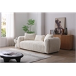 Pemberly Row Boucle Upholstered White Fabric Sofa