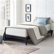 Pemberly Row Twin Solid Wood Platform Bed Frame in Gray