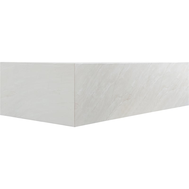 Pemberly Row Off White Concrete Coffee Table for Indoor/Outdoor Use