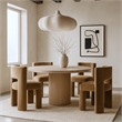 Pemberly Row Beige Velvet Performance Fabric Dining Chair Set of 2
