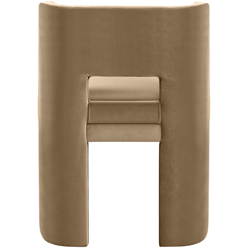 Pemberly Row Beige Velvet Performance Fabric Dining Chair Set of 2
