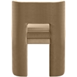Pemberly Row Beige Velvet Performance Fabric Dining Chair Set of 2