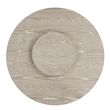 Pemberly Row Round Dining Table with Lazy Susan in Taupe Wood Finish