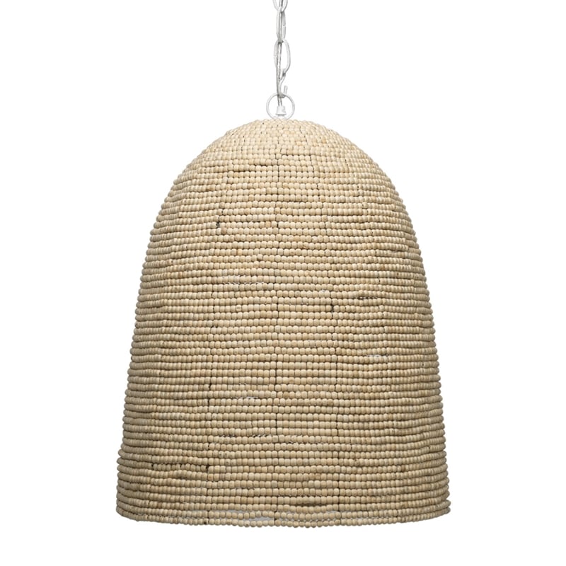 Pemberly Row Waterfront Pendant with Mango Wood Beads and Iron Chain