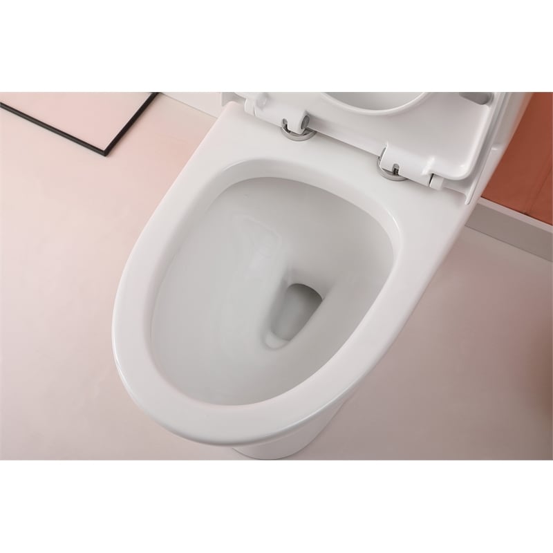 Pemberly Row 15 in Ceramic Elongated One-Piece Toilet White