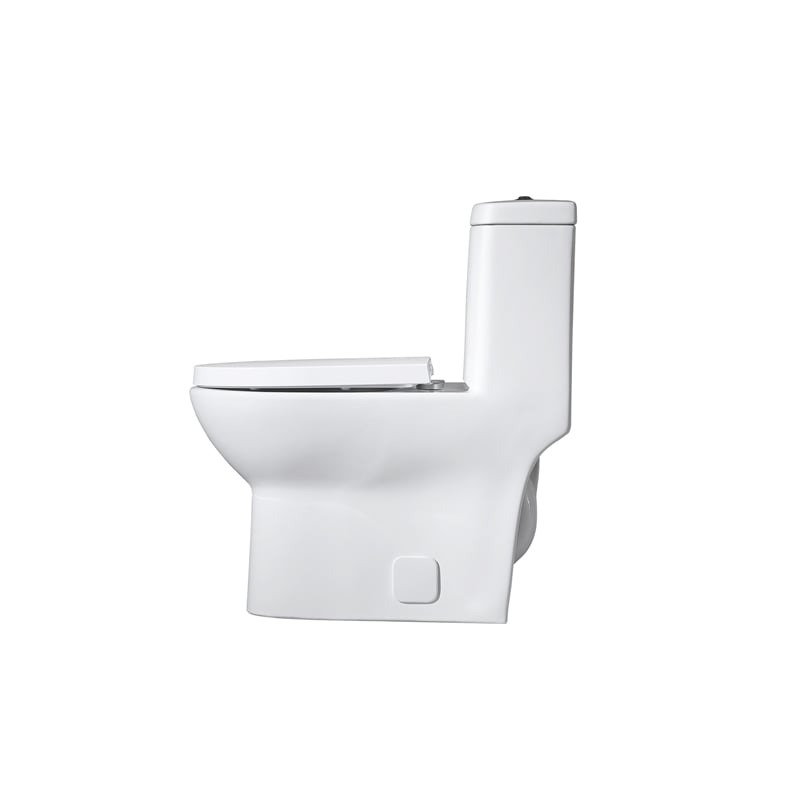 Pemberly Row 15 in Ceramic Elongated One-Piece Toilet White