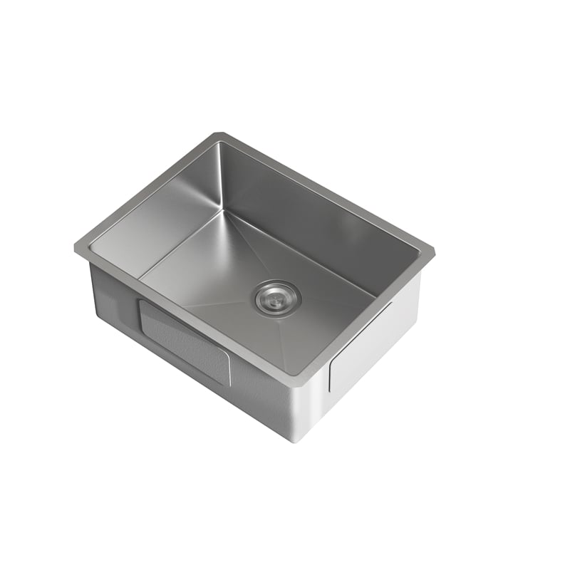 Pemberly Row 18x23 in Stainless Steel Rectangular Kitchen Sink Silver