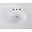 Pemberly Row 31-Inch Bathroom Vanity with Marble Top in White Finish